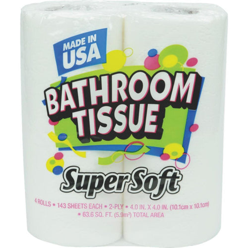 Super Soft Toilet Paper (4 Regular Rolls)